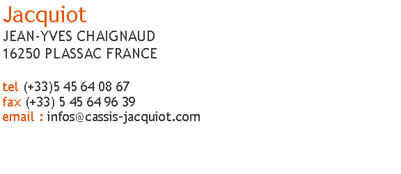 Contacter le Domaine de Jacquiot